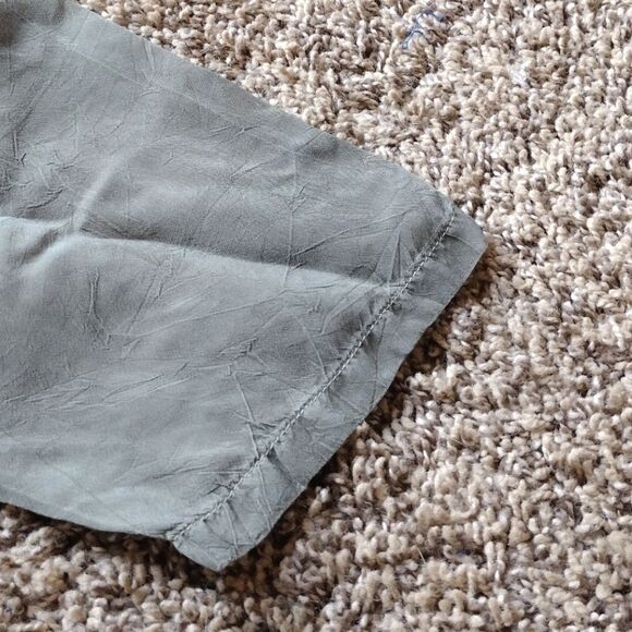 Johnny Was Women's Size Small Embroidered Olive Green Cupra Rayon Tunic Top - Picture 7 of 13